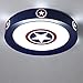 Produktbild LED Deckenleuchte Kaltweiß Licht Captain America Schild Deckenlampe Kinderzimmer Deckenbeleuchtung Mädche Jungen Schlafzimmer Lampe Wohnzimmer Deko Decke Leuchte Kinder Flur Wandlampe 6000K,Ø52cm~36w