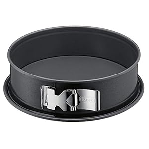 Original Kaiser La Forme Plus Springform 26 cm rund, Kuchenform mit Flachboden, runde Backform, Emailleboden, antihaftbeschichtet, schnittfest, auslaufsicher, schwarz