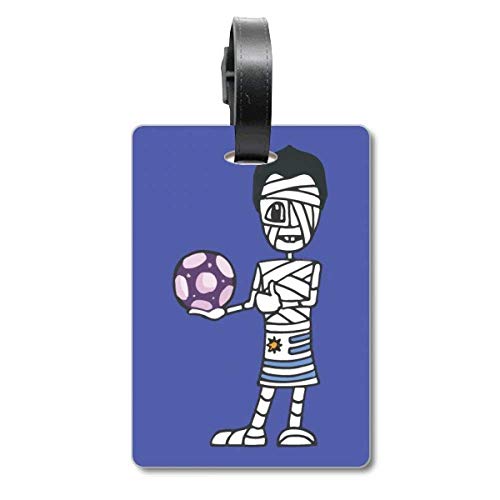 Étiquette de valise footballeur Uruguay idée cadeau voyageur