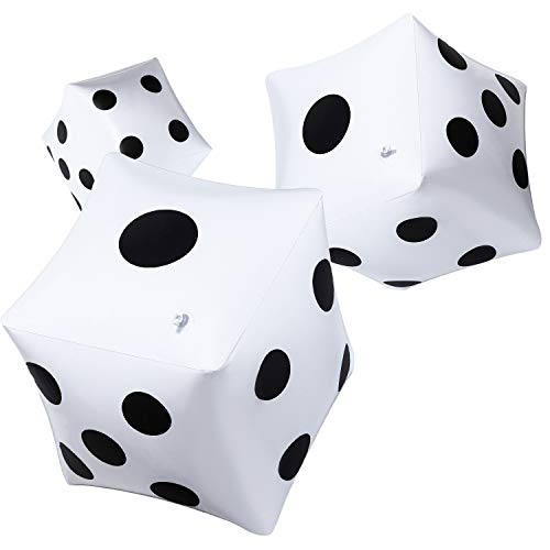 3 Pack Large Inflatable Dice Jumbo Giant Inflatable Dice for Indoor Outdoor Broad Game Ludo Pool...