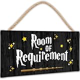 Room Of Requirement Wooden Sign, Funny Bedroom Decor for Home(5.9 X 11.8 Inch）