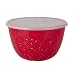 Zak! Designs Confetti Mixing Bowl with Lid, Durable and BPA-free Melamine, 3 Quart, Red