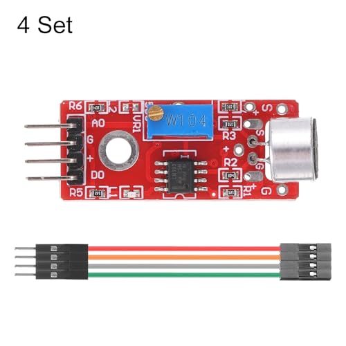 MECCANIXITY 4 Pcs Microphone Sound Sensor KY-037 Voice Detection Module Voice Sound Detection Sensor Module with Jumper Wire for Voice-Activated Switch - Image 4
