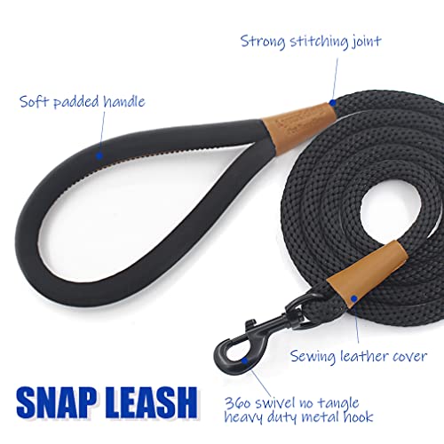 lynxking Dog Leash Slip Rope Lead Leash Strong Heavy Duty Braided Rope No Pull Training Lead Leashes for Medium Large and Small Dogs - Image 2