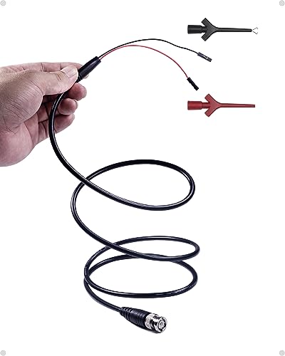 Image of Test Leads BNC Breakout BNC Plug, Square Pin Sockets x 2, Mini Grabber SMD IC Testing Hook Clip for Dupont Jumper Test Lead Accessory Logic 5570384