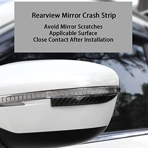 Image of Anti-Scratch Protector Trim,Carbon Fiber Emblem Door Open Rearview Mirror Shell Protector Side Mark Stickers Decals Badge Labeling Sports Decoration Lossless Installtion Accessories 6 Packs