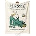 LuxeCove Nurse Blanket Gift, Recharge Humor Throw for RN LPN CNA NP, Nurses Week & Graduation Appreciation, Funny Cozy Couch Decor for Women & Men, Nursing Student Gift, 50'' x 60''