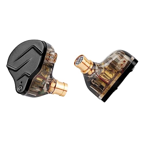 Linsoul KZ ZSN Pro X Dual Driver 1BA+1DD Hybrid Metal Earphones HiFi in-Ear Monitor with Detachable 2Pin Cable, Zin Alloy Panel (Without Mic, ZSN Prox-Black)