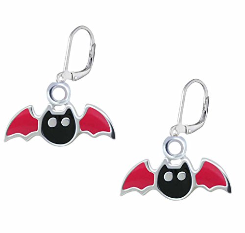 SL de Silver Pendientes niños pendientes pendientes pequeños Murciélago 925 plata