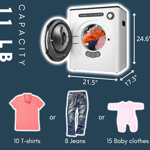 image for Dessiz 11LBS Compact Dryer 950W Portable Clothes Dryer Machine for Sma