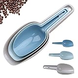 3 in 1Ice Scoop Set, Multi Purpose Plastic Kitchen Scoops Canisters, Ice Scooper for Freezer, Rice,