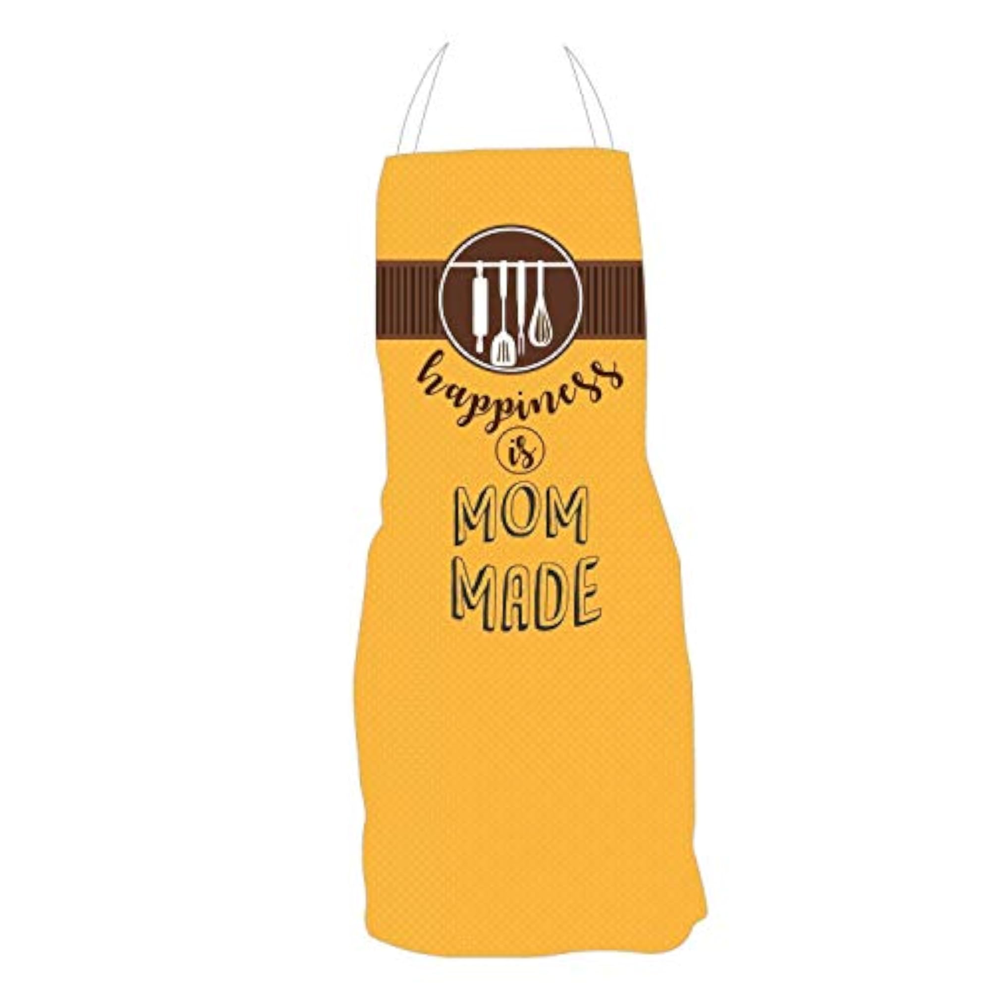 Happiness is Mom Made Kitchen Apron with Chef Hat