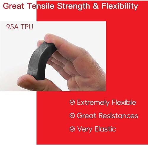 Image of Geeetech TPU Filament 1.75mm, 1KG (2.2lbs) Spool - 95A Flexible 3D Printer Filament with High Elasticity, Dimensional Accuracy ±0.03mm, Fits Most FDM Printers, Clear Red