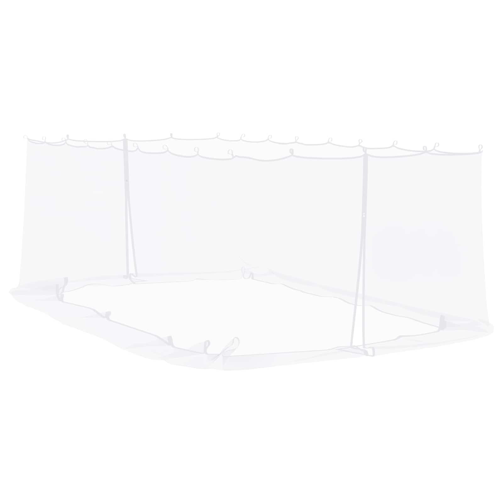 Moustiquaire pour tonnelle - 6 x 3 m - Blanc - Polyester Mesh 220 - Moustiquaire pour extérieur, camping, randonnée, trekking, nature, vacances