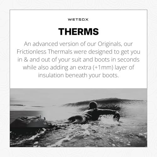 Wetsox Thermals Wetsuit Socks | Comfortable, Insulated Diving & Surfing Socks for Cold Water, Non-Slip, Quick-Dry, Durable Outdoor Gear | 1 MM Neoprene for Extra Warmth | X-Large - Thumbnail 2