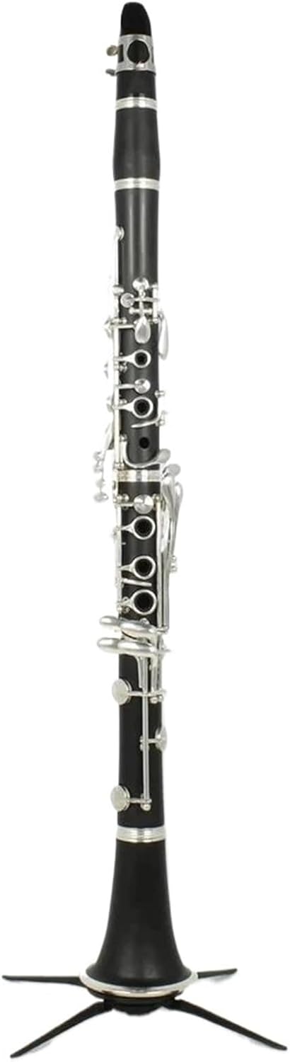 17 Key Tone Bb Ebonite Solid Wood Texture Silver Plated Clarinet