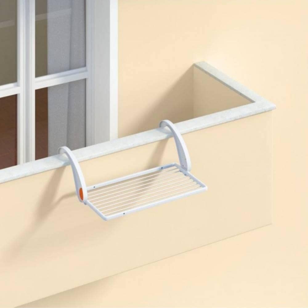 Gimi Virgola Stendibiancheria da Balcone in Resina 100%, 10 m Stendibili, plastica