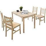 ABMESSUNGEN ✔ Gesamtmaß Esstisch (BxHxT): 108 x 73 x 65 cm // Gesamtmaß pro Stuhl (BxHxT): 42 x 86 x 45 cm // Weitere Abmessungen finden Sie in der Beschreibung.