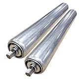Ultimation 2-Pack Heavy Duty Galvanized Steel Gravity Conveyor Rollers – 15