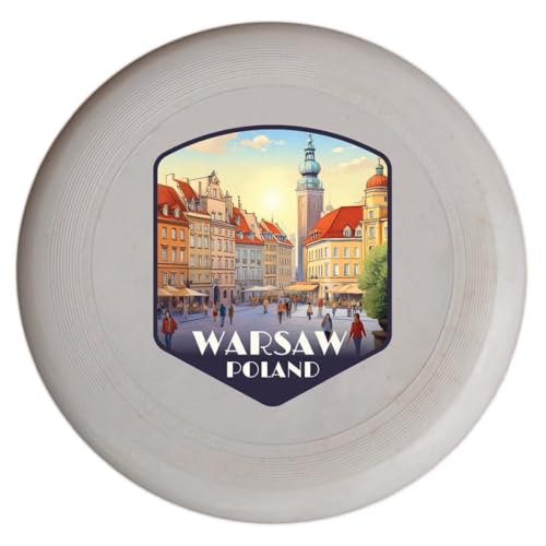 Warsaw Old Town Alexandria Market Place Design Souvenir Flying Disc Single