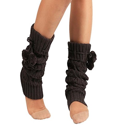UTHTY Socks Knitted Warmers Women Long Leg Socks Warm Boot Winter Crochet Socks Sports (Color : Dark Gray, Size : One Size)