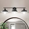 GoYeel Bathroom Vanity Light Fixtures Over Mirror Matte Black Vanity Wall Sconce Lighting 3 Lights Rustic Farmhouse Vanity Light Industrial Indoor Wall Light Fixture for Bathroom Dressing Table