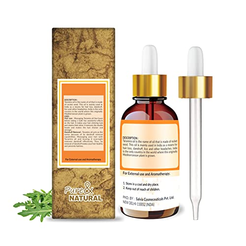 Image of Crysalis Taramira (Eruca Vesicaria Ssp. Sativa) Oil |100% Pure & Natural Undiluted Essential Oil Organic Standard /Taramira Oil For Healthy Hair & Skin /Removes Dandruff -30Ml With Dropper