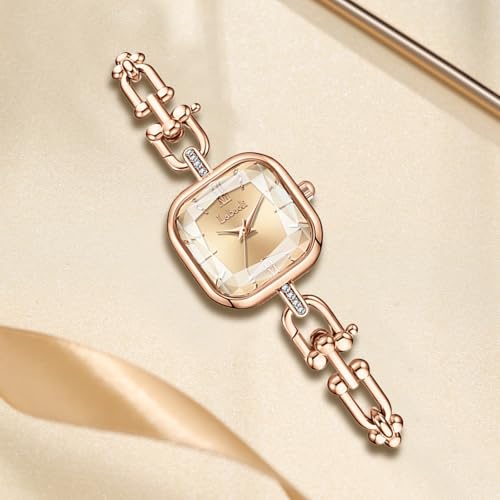 Montre à quartz carrée femme Gosasa en acier inoxydable haute finition