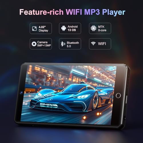 image for Fanvace 80GB MP3 Player with Bluetooth and Camera, Android 13 OS MP3 M