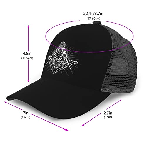 Freemason Logo Trucker Hat - Mesh Baseball Snapback Cap For Men Or Women Outdoors #TOP2