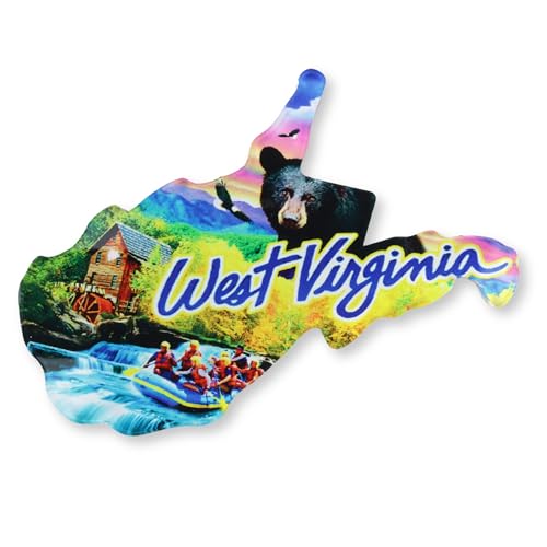 Imán de acrílico West Virginia de 4x3 pulgadas miniatura 1