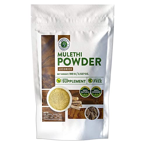 100% Natural, Pure, Organic, Licorice (Mulethi) Root Extract Powder, | 100 Grams Resealable Bag (4 Oz) | By Henna Cosmetic #TOP27