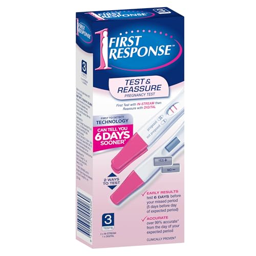 First Response Test & Reassure Pregnancy Test - Digital & Instream, Over 99% Accurate, Fast Results, Easy To Use, Detects Low hCG Levels, Detects 6 Days Early - Best for Extra Confidence When Testing