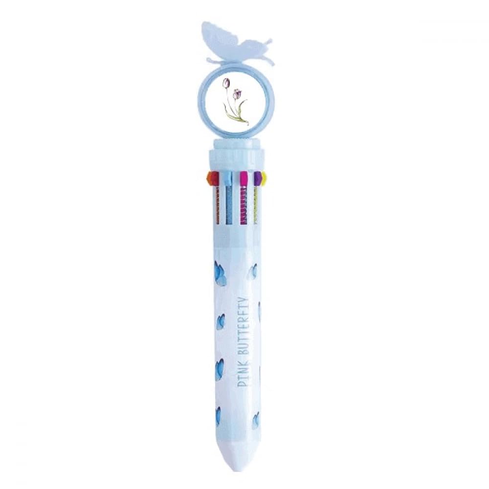 Stylo à bille rétractable multicolore tulipe violette pour papeterie et écriture créative - 4
