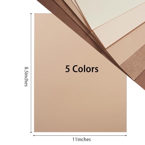 image for Topeen 30 Sheets 8.5x11 Color Tones Cardstock Paper 250GSM Thick Paper