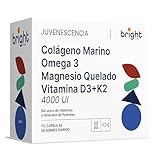 Gestión de la Longevidad | Vitamina D3 y K2 4000 UI + Magnesio Omega 3 Colágeno - Sin OMG | Poderosa sinergia de vitaminas y minerales l 28 Dosis Diarios