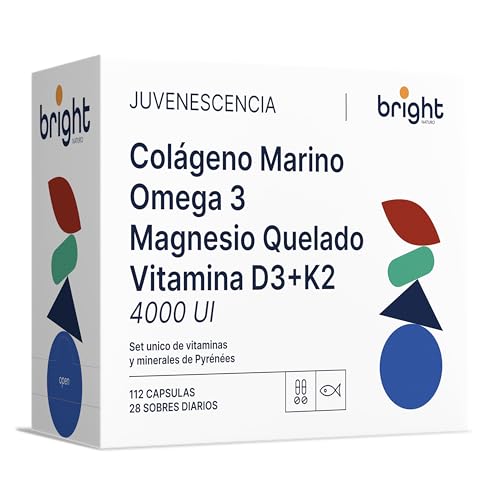 Gestión de la Longevidad | Vitamina D3 y K2 4000 UI + Magnesio Omega 3 Colágeno - Sin OMG | Poderosa sinergia de vitaminas y minerales l 28 Dosis Diarios