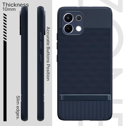 Image of Pikkme Back Cover for Oppo K13 5G Camera Protection 3D Hexa Cube Design Silicone Protective Bumper Case (Blue)