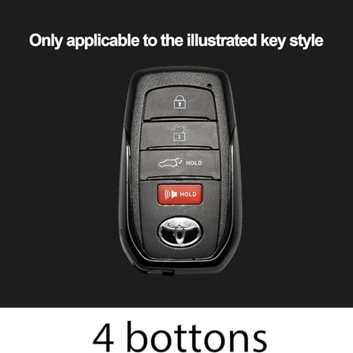 Image of for Toyota Key Fob Cover Leather car key case fits 2027 2026 2025 2024 Grand Highlander Camry Crown signia Highlander Venza Land cruiser accessories