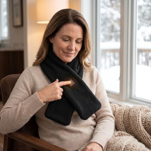 Heated Scarf for Women Men Neck Warmer Winter Warm Gifts - image 7