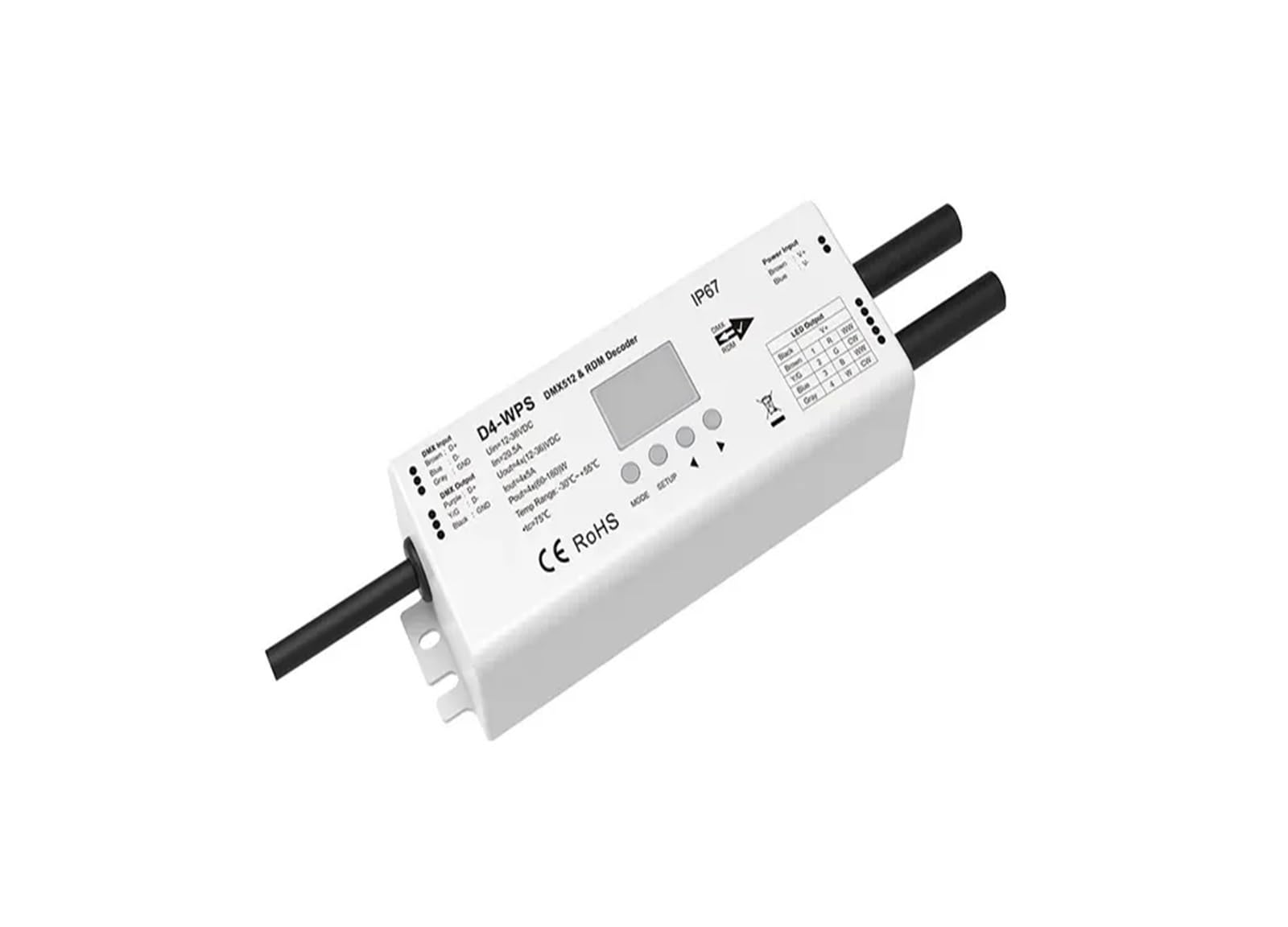 DMX-Decoder Digital D4 D4-E D4-P D4-XE D5 D12 D24 D12A RF-Steuerung/Din-Schiene/Mehrere Dimmer PWM for LED-Streifen (Color : D12 Only)