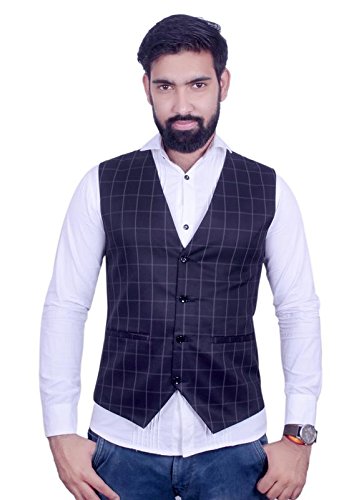 black check waistcoat