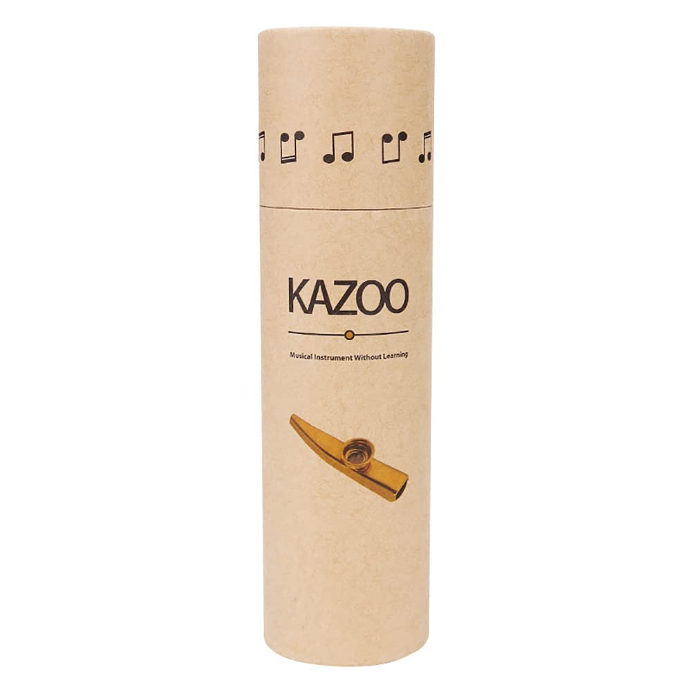 Alnicov Kazoo en métal, en alliage d'aluminium, avec 5 membranes de flûte kazoo et une belle boîte pour instrument de musique, ukulélé, guitare, partenaire (violet)