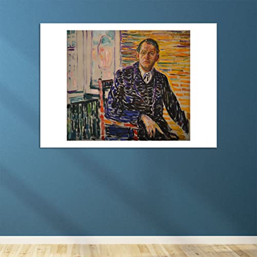 Edvard Munch Selvportrett poster encadré moyen format pour sublimer un salon contemporain - 4