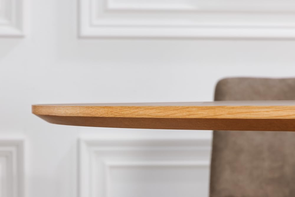 Esstisch VALHALLA WOOD 120cm - natur - Eichenholz - vielseitig einsetzbar | Inklusive Bodenschutz aus Filz, für ca. 4 Personen geeignet, stabile Konstruktion, Eichenholzgestell