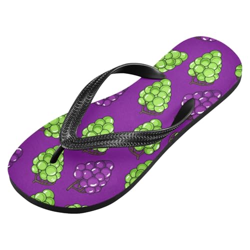 Sinestour Grape Bunch Purple Flip Flops for Beach Thong Sandals Anti-slip Lightweight Flat Slippers for Summer Travel Swim2