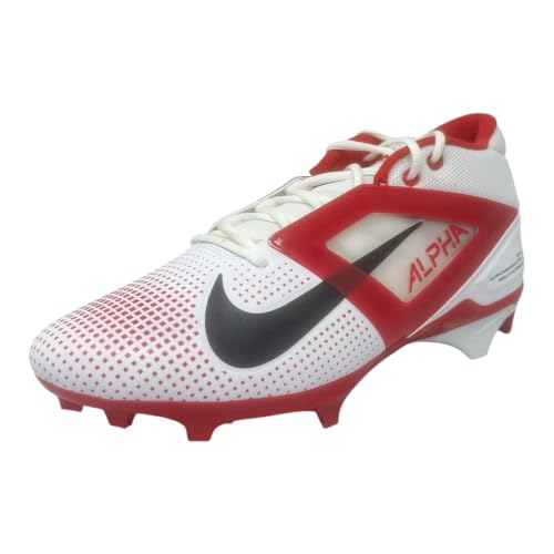Image of Nike Alpha Menace 4 Elite Football Cleats (FD7036-600, University Red /Team Red /Black /White)