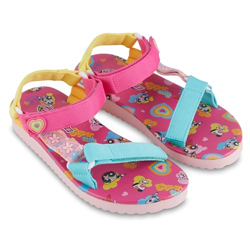 The Powerpuff Girls Ladies Classic Double Strap Sandals - Powerpuff Girls Slip On Slides Shoes