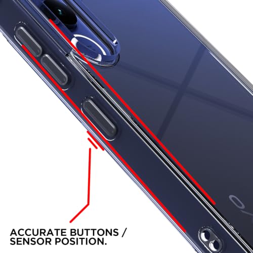 Image of Outlouders Back Cover for Vivo V70 FE 5G Clear Transparent PC + TPU Bumper Case with Raised Edges for Shockproof Protection (Transparent)