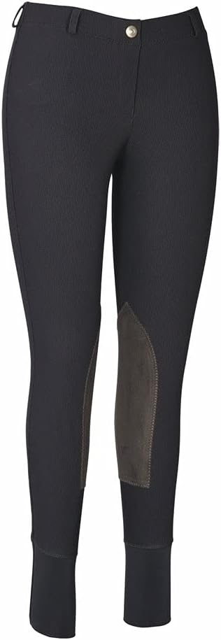TuffRider Women's Ribb Lowrise Pull-On Breeches 30 Black